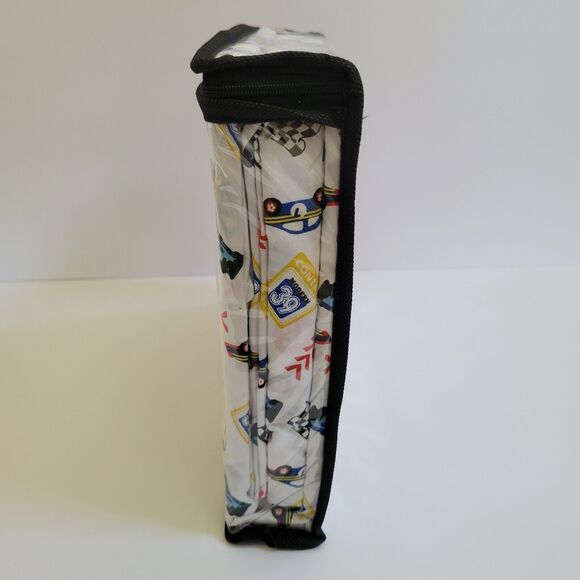 Racing Race Car Speed Sports Indy Nascar Theme 3 pc Twin Sheet Set Kids Checker - Picture 5 of 10